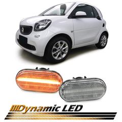 Dynamic LED Σετ Πλαϊνά φλας ζευγάρι βελτίωσης tuning 2 τεμάχια  Dynamic LED clear LED λευκού διαφανούς ζεύγους για Smart Fortwo 453 από 14