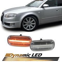 Dynamic LED Σετ Πλαϊνά φλας ζευγάρι βελτίωσης tuning 2 τεμάχια  Dynamic LED clear LED διαφανούς ζεύγους για Audi A4 B6 B7 TT 8J A3 8P A6 C5 A8 D3