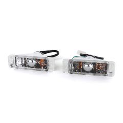 Σετ Πλαϊνά φλας LED ζευγάρι βελτίωσης tuning 2 τεμάχια  LED Διαφανές γυάλινο  με φως στάθμευσης για VW Golf 1 + 2 Polo