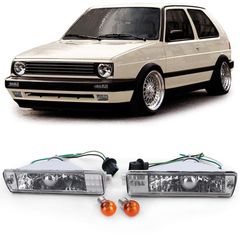 Σετ Πλαϊνά φλας LED ζευγάρι βελτίωσης tuning 2 τεμάχια  LED Διαυγές γυάλινο smoke με φως στάθμευσης για VW Golf 2 GL από 89