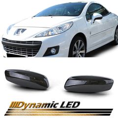 Dynamic LED Σετ Πλαϊνά φλας ζευγάρι βελτίωσης tuning 2 τεμάχια  Dynamic LED μαύρο για Peugeot 207 308 Citroen C3 C4 DS3 DS4