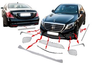 Body Kit Package Ornaments Chrome Moldings Mercedes S-Class W222 (2013-up) S65 AMG Design