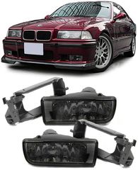 Σετ Πλαϊνά φλας LED ζευγάρι βελτίωσης tuning 2 τεμάχια  ζεύγος  Προβολείς ομίχλης από μαύρο διαφανές γυαλί για BMW E36 91-99 και M3