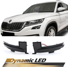 Dynamic LED Σετ Πλαϊνά φλας ζευγάρι βελτίωσης tuning 2 τεμάχια  Dynamic LED για Skoda Kodiaq από 16 Karoq από 17