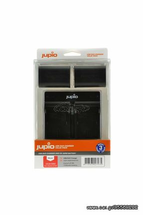 JUPIO KIT 2x BATTERY CANON LP-E6 1700MAH + ΔΙΠΛΟΣ ΦΟΡΤΙΣΤΗΣ - 3 ΧΡΟΝΙΑ ΕΓΓΥΗΣΗ