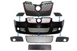 ΠΡΟΣΘΕΤΑ ΠΡΟΦΥΛΑΚΤΗΡΑ  - Parts Grilles suitable for Front Bumper GTI Design VW Golf 5 V MK5 (2003-2007)