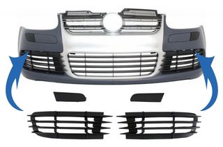 ΠΡΟΣΘΕΤΑ ΠΡΟΦΥΛΑΚΤΗΡΑ  - Front Bumper Parts Side grills & Headlights Washer Covers Suitable for VW Golf V 5 (2003-2007) Jetta (2005-2010) R32 Look