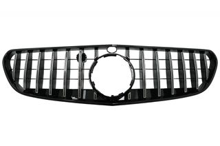 ΜΑΣΚA - ΓΡΥΛΛΙΑ  - Central Grille suitable for Mercedes S-CLASS Coupe C217 Facelift (2018-up) Cabrio A217 Facelift (2018-up) GT-R Panamericana Design Chrome