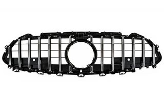 ΜΑΣΚA - ΓΡΥΛΛΙΑ  - Central Grille Suitable for MERCEDES CLS-Class C257 (2018-up) GTR Design Black - Chrome