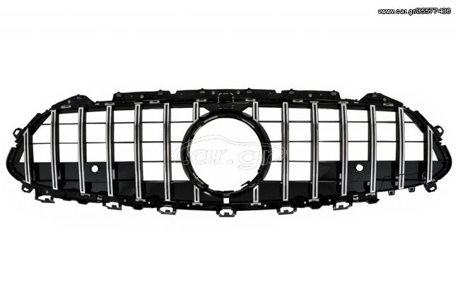 ΜΑΣΚA - ΓΡΥΛΛΙΑ  - Central Grille Suitable for MERCEDES CLS-Class C257 (2018-up) GTR Design Black - Chrome