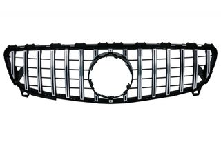 ΜΑΣΚA - ΓΡΥΛΛΙΑ  - Central Grille suitable for MERCEDES Benz A-Class W176 Facelift (09.2015-2018) A45 GT-R Panamericana Design Black / Chrome