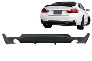 ΠΙΣΩ ΣΠΟΙΛΕΡ  - Rear Bumper Diffuser suitable for BMW 4 Series F32 F33 F36 (2013-) Coupe Cabrio M Performance Design Twin Single Outlet