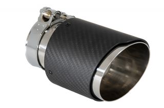 ΜΠΟΥΚΕΣ ΕΞΑΤΜΙΣΗΣ  - Universal Exhaust Muffler Tip Carbon Fiber Matte Finish Inlet 6cm/2.36inch