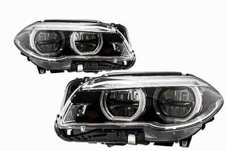 ΕΜΠΡΟΣ ΦΑΝΑΡΙΑ  - Suitable for BMW 5 Series F10 F11 LCI (2014-2017) Full LED Angel Eyes Headlights