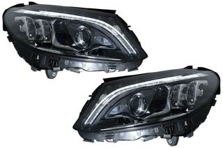 ΕΜΠΡΟΣ ΦΑΝΑΡΙΑ  - Full LED Headlights Suitable for Mercedes C-Class W205 S205 (2014-2018) Conversion Upgrade for Halogen LHD
