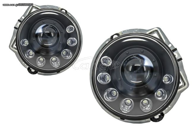 ΕΜΠΡΟΣ ΦΑΝΑΡΙΑ  - LED Headlights suitable for MERCEDES W463 G-Class (1989-2012) Black Bi-Xenon Look M-Design