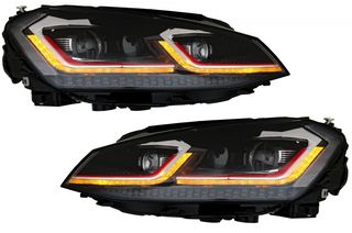 ΕΜΠΡΟΣ ΦΑΝΑΡΙΑ  - LED Headlights suitable for VW Golf 7 VII (2012-2017) Facelift G7.5 GTI Look with Sequential Dynamic Turning Lights
