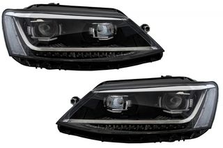 ΕΜΠΡΟΣ ΦΑΝΑΡΙΑ  - Headlights LED DRL suitable for VW Jetta Mk6 VI (2011-2017) Dynamic Turn Light Xenon Matrix Design