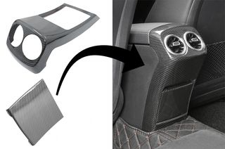 ΔΙΑΚΟΣΜΗΤΙΚΑ  - Rear Armrest Box Air Outlet Trim Cover Suitable for Mercedes A-Class W177 V177 (2018-Up) Carbon Fiber