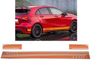 ΑΥΤΟΚΟΛΛΗΤΑ  - Side Decals Sticker Vinyl Matte Orange suitable for MERCEDES Benz C238 Coupe W212 W213 E200 E300 E350 E46 E63 C207 A207