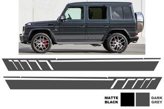 ΑΥΤΟΚΟΛΛΗΤΑ  - Side Decals Sticker Vinyl Dark Grey suitable for MERCEDES G-class W463 (1989-2017) A-Design