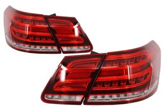 ΠΙΣΩ ΦΑΝΑΡΙΑ  - LED Light Bar Taillights suitable for MERCEDES E-Class W212 (2009-2013) Conversion Facelift Design Red Clear
