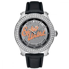 Marc Ecko The Madison, Watch for Women, Black Leather Strap E15078G2