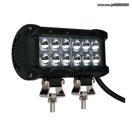 ΠΡΟΒΟΛΕΑΣ LIGHT BAR FLOOD 10-32V 36W 2400lm OSRAM 12xLED (161 x 60 x 180 mm) ΜΠΑΡΑ LED M-TECH -1ΤΕΜ.