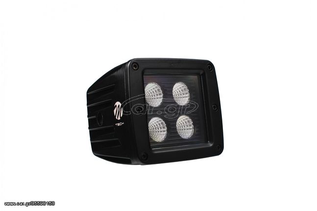 ΠΡΟΒΟΛΕΑΣ ΕΡΓΑΣΙΑΣ  WORKING LAMPS 10-32V 20W 1100lm 4 x CREE LED ΤΕΤΡΑΓΩΝΟΣ 82 x 80 x 111 mm BLACK SERIES M-TECH -1ΤΕΜ