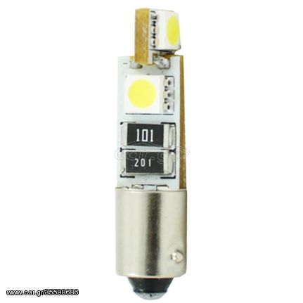 T4W 12V 0,64W BA9s (ΜΙΝΙΟΝ) LED 4xSMD5050 CAN-BUS ΛΕΥΚΟ BLISTER 2ΤΕΜ. M-TECH