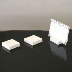 Βάση κάρτας πλακίδιο Plexiglass σετ 3τμχ λευκού χρώματος