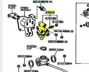 **** ΚΑΤΑΝΕΜΙΤΗΣ ΦΡΕΝΩΝ TOYOTA HILUX 2005-2011 ΚΩΔ: 47910-0K010  ****