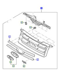 ΜΑΣΚΑ ΕΜΠΡΟΣ FORD RANGER 06-11 (CHROME ΜΕ ΣΗΜΑ TURBO)