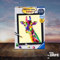 Color by Number: Colorful Giraffe