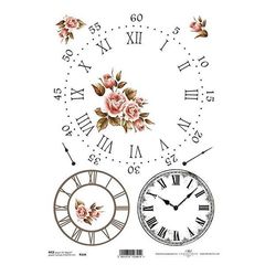 Ριζόχαρτο για Decoupage  "clocks 1" 21x29εκ