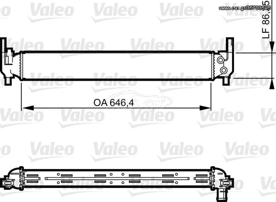 Ψυγείο, ψύξη κινητήρα VALEO 735310 Seat Toledo 1200cc TSI 105ps 2012-2015 (6R0145805E,6R0145805H)