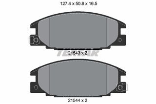Σετ τακάκια, δισκόφρενα TEXTAR 2154302 Isuzu Trooper 2600cc 116ps 1987-1991 (1605825,1605916,1605931,894335787,8943357870)