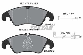 Σετ τακάκια, δισκόφρενα TEXTAR 2440903 Audi A6 4G2 2000cc TFSI 211ps 2011-2013 (4G0698151,4G0698151AA,4G0698151D,4G0698151L,8K0698151C)