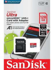 Sandisk Ultra microSDXC 128GB U1 A1 with Adapter(SDSQUA4-128G-GN6MA)