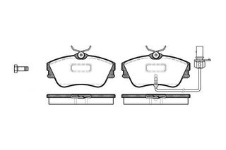 Σετ τακάκια, δισκόφρενα REMSA 048021 Volkswagen Transporter T4 Bus 2500cc TDI Syncro 102ps 1996-2003 (7D0695151B,7D0698151B,7D0698151G)