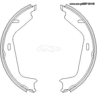 Σετ σιαγόνων φρένων, χειρόφρενο REMSA 472600 Volvo S70 2400cc 140ps 1999-2000 (272398,2723989,274271,274504,31262869)