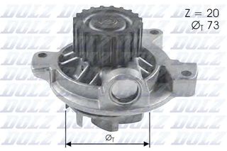 Αντλία νερού DOLZ A280 Volkswagen Transporter T4 2500cc Syncro 115ps 1996-2003 (074121004AX,074121004B,074121005M,074121005MV,074121005MX)