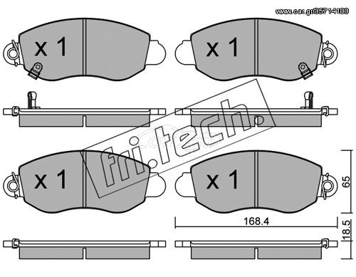 Σετ τακάκια, δισκόφρενα fri.tech. 3290 Ford Transit Bus 2400cc DI Κίνηση Πίσω 75ps 2000-2006 (1135167,1318139,1415166,1465166,1465167)