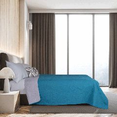 Κουβερλί ultrasonic Marisol 100% microfiber σε χρώμα Emerald-grey διαστάσεων 220x240cm
