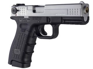GLOCK AUSTRIA Mat Chrome 9mm PAK Πιστόλι αντίγραφο starter pistol-ισχυρού κρότου Σηματοδοσίας