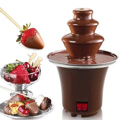 Mini Συντριβάνι για Fondue Σοκολάτας 3 Επιπέδων Από Ανοξείδωτο Χάλυβα Chocolate Fondue Fountain