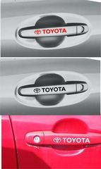 TOYOTA Αυτοκόλλητα Λογότυπου για χερούλια αυτοκινήτων. (5 τεμαχ). 112mm x 15mm