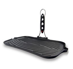 DIETELLAGO Τηγάνι GRILL Μαντέμι με θερμικό δείκτη 23X36cm ILSA Italy