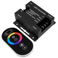 GLOBOSTAR® RGBCONTROLLER 73406 Σετ Dimmer / Controller με RF Ασύρματο Χειριστήριο με 3 x 6A 180W Κανάλια DC 12-24V 18A 432W Max IP20 - RF2.4Ghz - Μ8.3 x Π8.1 x Υ3.3cm - 2 Χρόνια Εγγύηση