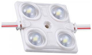 LED Module Αδιάβροχο IP65 Τετράγωνο με 4 SMD 2835 12v 2.4W Θερμό Λευκό 4562